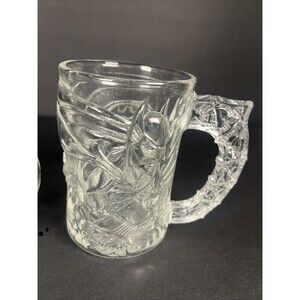 Set Of Two Vintage 1995 McDonald's Batman Forever Glass Mugs Riddler & Batman